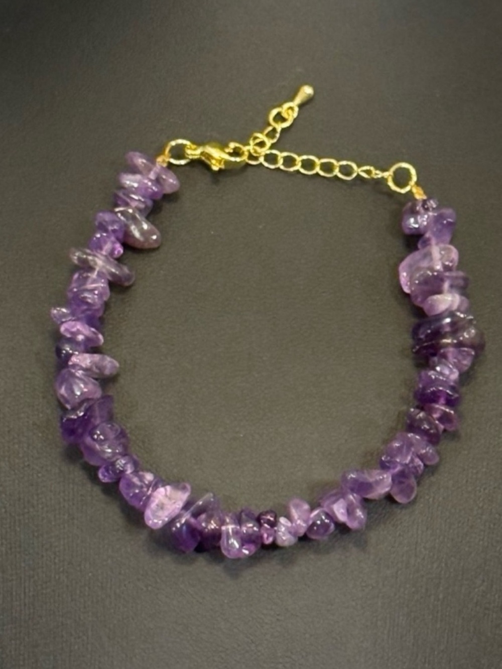 Amethyst Crystal Chip Bracelet